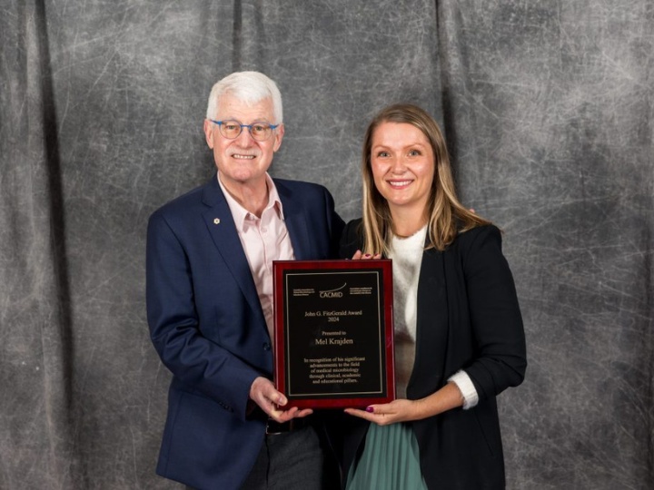 Congratulations Dr. Mel Krajden on receiving the John G. FitzGerald Award from the Canadian Association for Clinical Microbiology and Infectious Diseases!