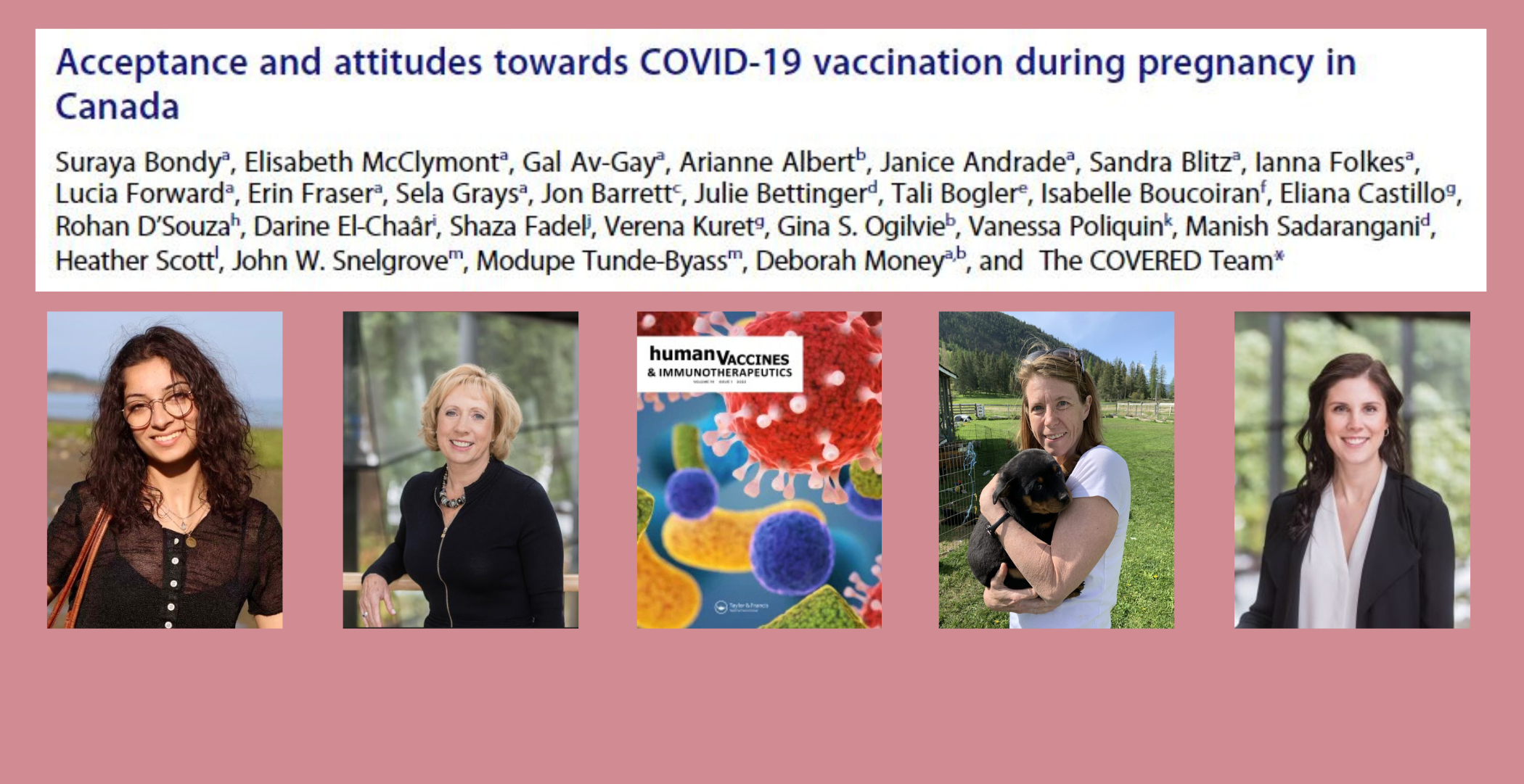 New Publication: “Acceptance and attitudes towards COVID-19 vaccination during pregnancy in Canada”