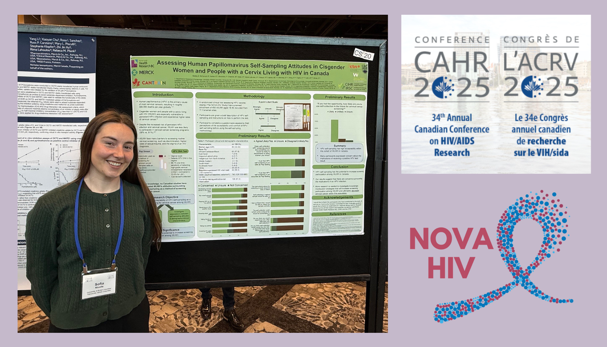 RID Program Master’s Student Sofia Nicolls Presents Data from the NOVA-HIV Study at 2025 Canadian Conference on HIV/AIDS Research Conference!